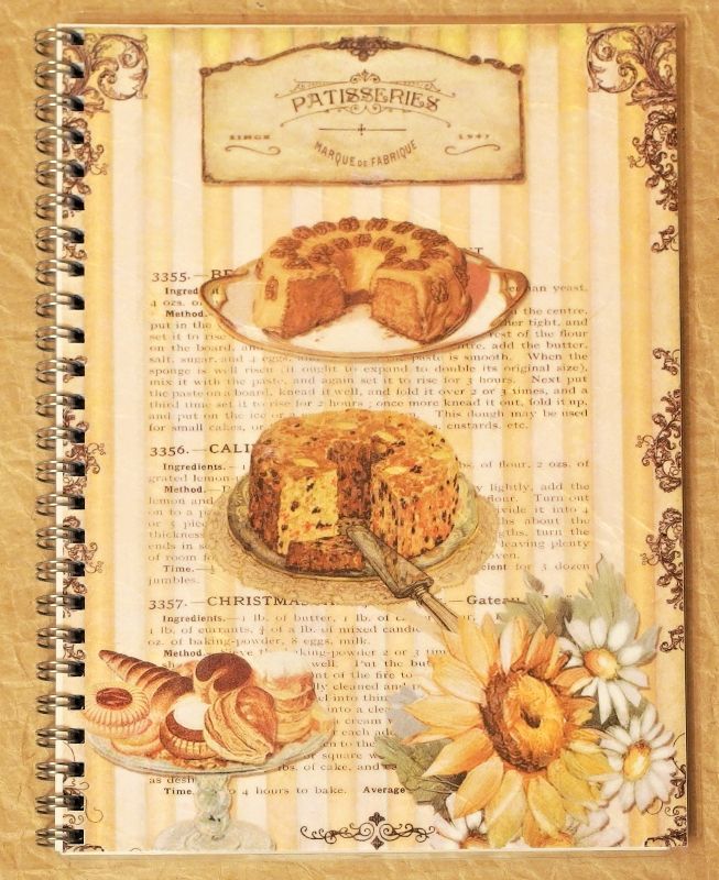zápisník na recepty ve francouzském styl