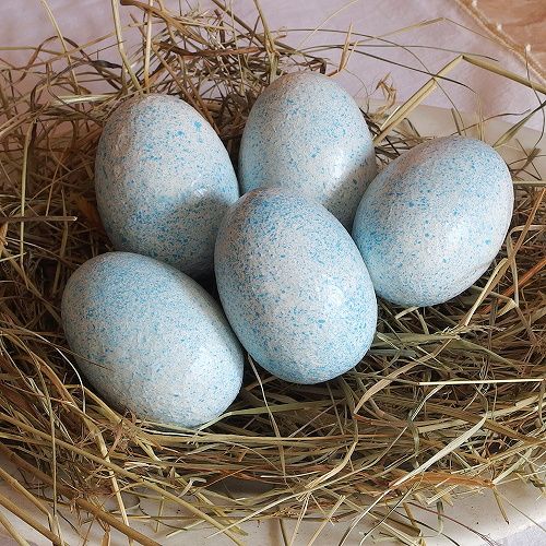 velikonoční vajíčka modrá kropenatá