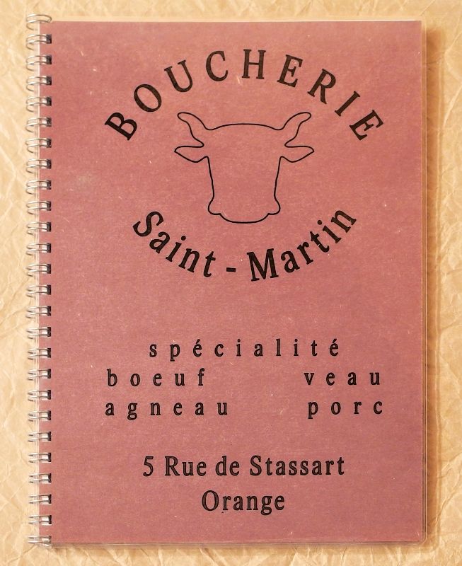 zápisník na recepty vintage Boucherie