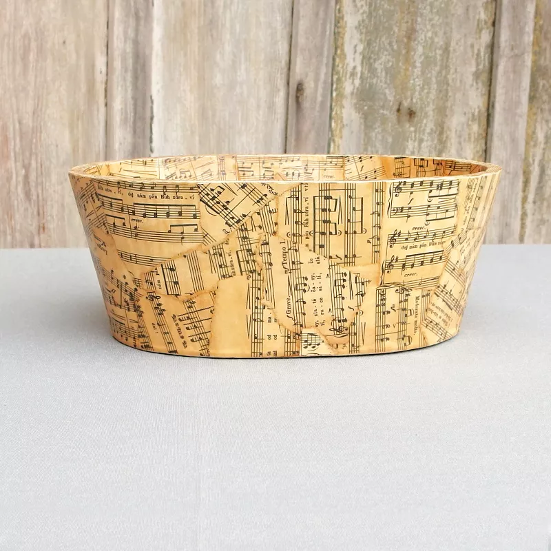 Dřevěný oválný box vintage styl
