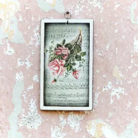 Obrázek růže a noty