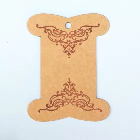 Papírová cívka na stuhu hnědý ornament 1