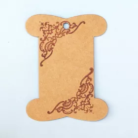 Papírová cívka na stuhu hnědý ornament 2