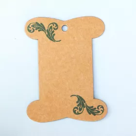 Papírová cívka na stuhu zelený ornament 