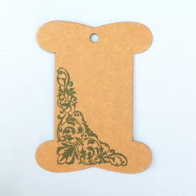 Papírová cívka na stuhu olivový ornament 3