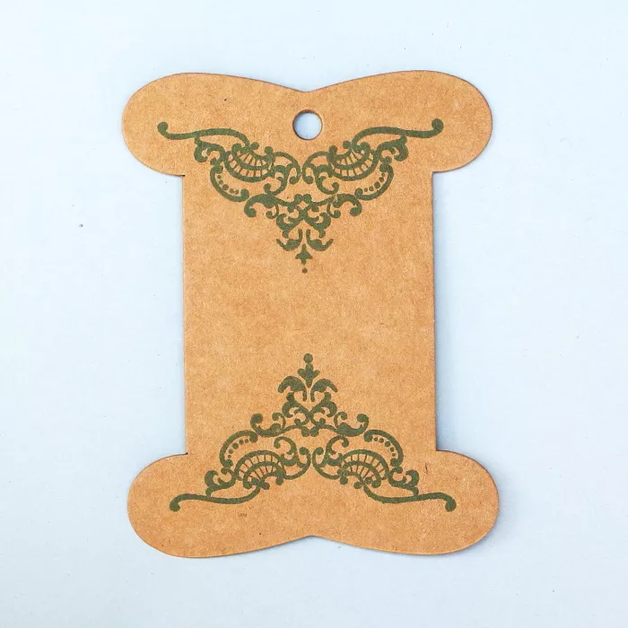 Papírová cívka na stuhu olivový ornament 2