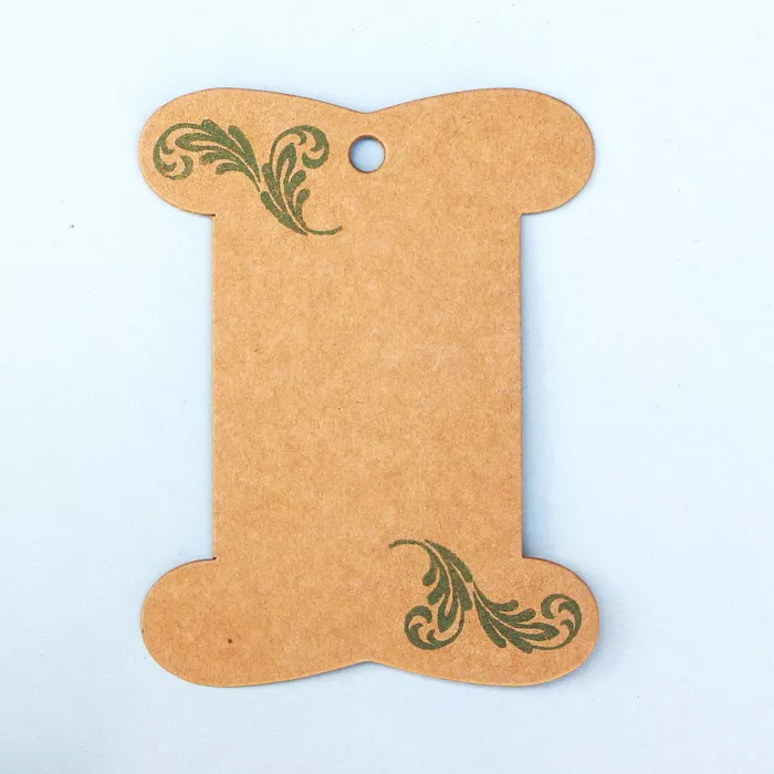 Papírová cívka na stuhu olivový ornament 1