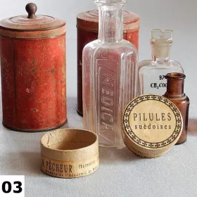 Vintage papírová krabička - Pharmacie II Miltika Vintage papirova krabicka Pharmacie II 03 s autorskou etiketou