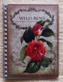 zápisník A6 s motivem vintage růže wild