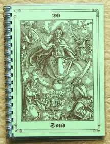 Vintage zápisník A6 s motivem tarotové karty Soud