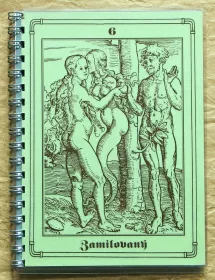 Vintage zápisník A6 s motivem tarotové karty Zamilovaný