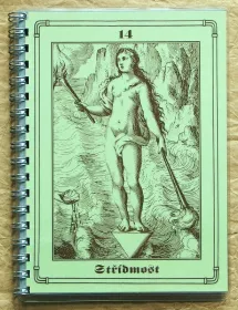 Vintage zápisník A6 s motivem tarotové karty Střídmost