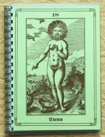 Vintage zápisník A6 s motivem tarotové karty Luna
